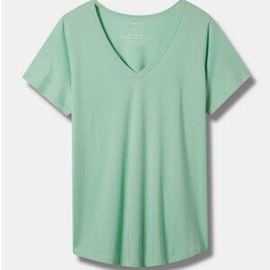 Torrid NWT Girlfriend Signature Jersey V-Neck Tee, Classic Fit